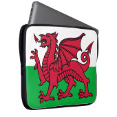 Hoesje Welsh flag laptop Sleeve (Voorkant Rechts)