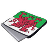 Hoesje Welsh flag laptop Sleeve (Voorkant onderkant)