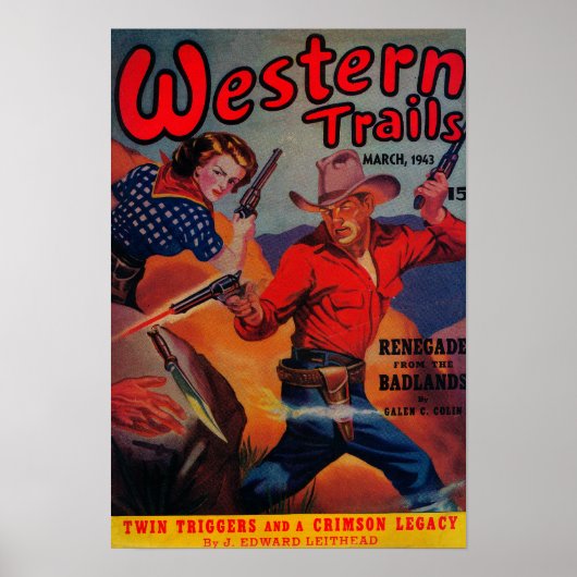 Hoesje western trails Magazine Poster (Voorkant)