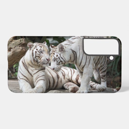 Hoesje White Tigers Samsung Galaxy (Achterkant horizontaal)