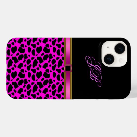 Hoesje Wild Pink Black (Achterkant (horizontaal))