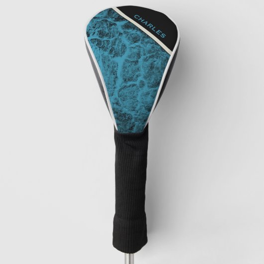 Hoesje "Wood Turquoise" Golfheadcover (Voorkant)