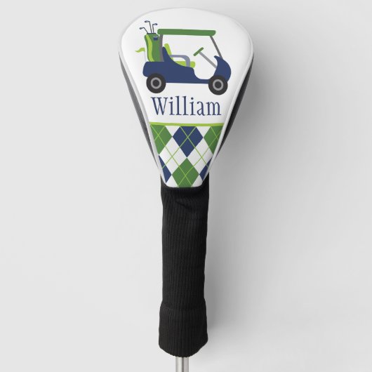 Hoesje zeemacht en groen Golf Cart Golf Golfheadcover (Voorkant)