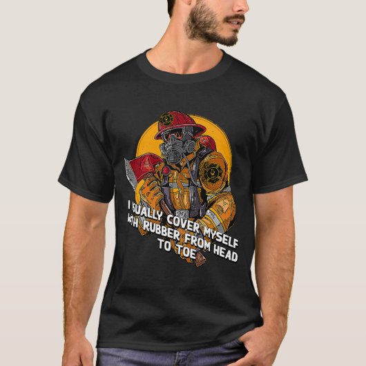 Hoesje zelf met Rubber Firefighter Work Fireman T-shirt (Voorkant)