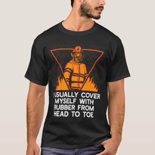 Hoesje zelf met Rubber Firefighter Work Fireman T-shirt (Voorkant)