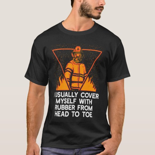 Hoesje zelf met Rubber Firefighter Work Fireman T-shirt (Voorkant)