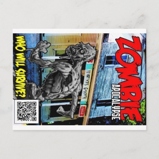 Hoesje Zombie Apocalypse Briefkaart (Voorkant)