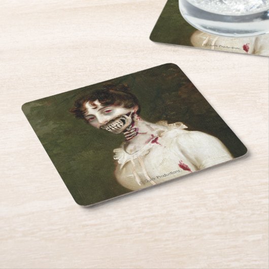 Hoesje Zombie Kartonnen Onderzetters (Schuin)