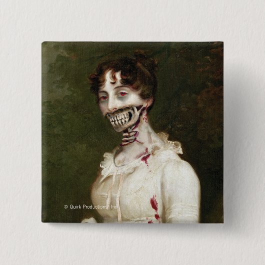 Hoesje Zombie Vierkante Button 5,1 Cm (Voorkant)