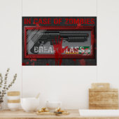Hoesje Zombies Gamer Poster - Apocolypse Pistolen (Keuken)