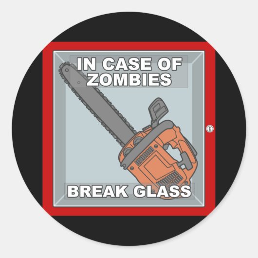 Hoesje Zombies Ronde Sticker (Voorkant)