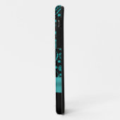 Hoesje zwart/Turquoise Paisley iPhone 5 (Achterkant/links)