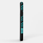 Hoesje zwart/Turquoise Paisley iPhone 5 (Achterkant/rechts)