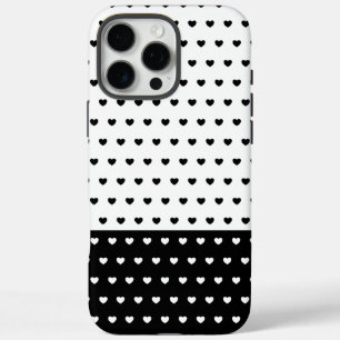 Hoesje zwart-wit hartenpatroon voor iPhone