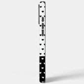 Hoesje zwart-wit hartenpatroon voor iPhone (Achterkant / Links)