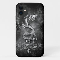 hoesje zwarte en witte draak