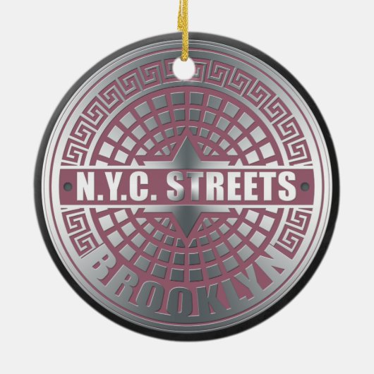 Hoesjes Brooklyn Keramisch Ornament (Achterkant)