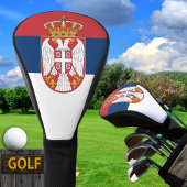 Hoesjes/clubs van de Servische vlag en het Golf va Golfheadcover