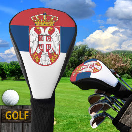 Hoesjes/clubs van de Servische vlag en het Golf va Golfheadcover