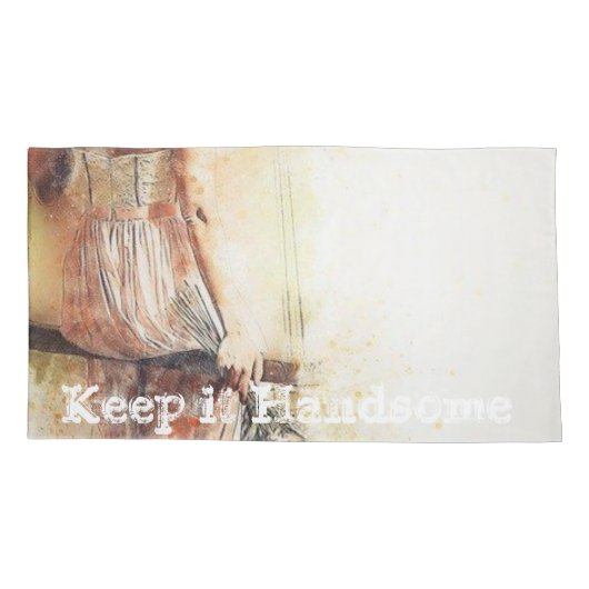 Hoesjes houden het handig voor vrouw kussensloop (Achterkant)