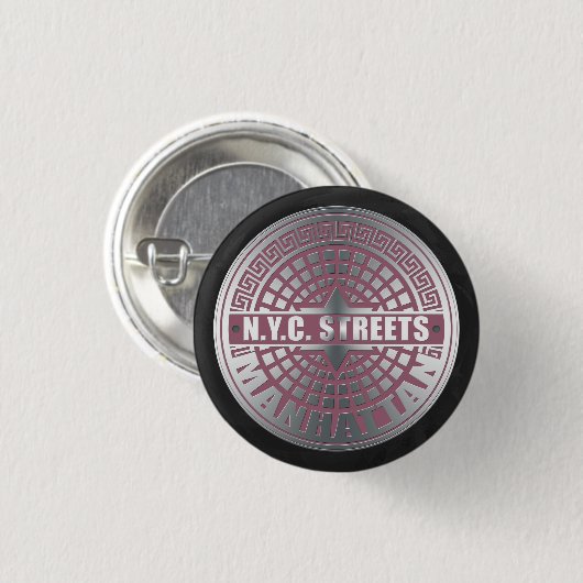 Hoesjes Manhattan Ronde Button 3,2 Cm (Voorkant /achterkant)