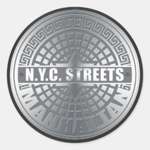Hoesjes Manhattan Ronde Sticker