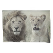 Hoesjes met een leeuwenklooier (standaard- of koni kussensloop (Voorkant-Links)