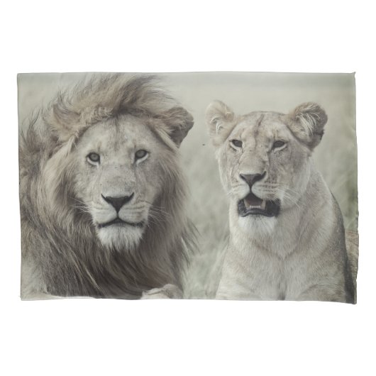 Hoesjes met een leeuwenklooier (standaard- of koni kussensloop (Voorkant-Links)