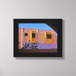 Hoesjes met houten ramen canvas afdruk