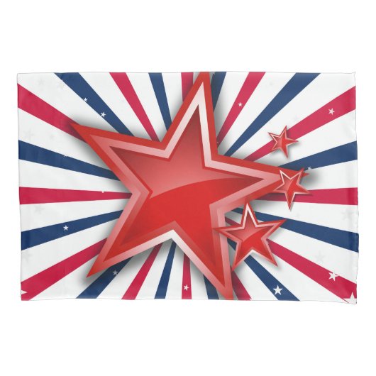 Hoesjes met sterren en strips kussensloop (Voorkant-Links)