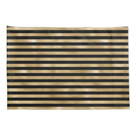 Hoesjes met zwarte en gouden strips kussensloop