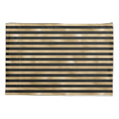 Hoesjes met zwarte en gouden strips voor beddengoe kussensloop (Achterkant)