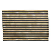 Hoesjes met zwarte en gouden strips voor beddengoe kussensloop (Voorkant)