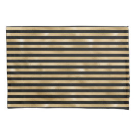 Hoesjes met zwarte en gouden strips voor beddengoe kussensloop