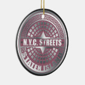 Hoesjes Staten Island Keramisch Ornament (Rechts)