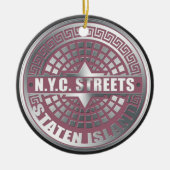 Hoesjes Staten Island Keramisch Ornament (Voorkant)