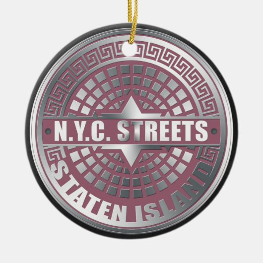 Hoesjes Staten Island Keramisch Ornament (Voorkant)