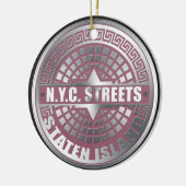 Hoesjes Staten Island Keramisch Ornament (Links)