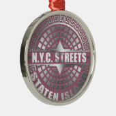 Hoesjes Staten Island Metalen Ornament (Rechts)