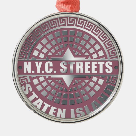 Hoesjes Staten Island Metalen Ornament (Voorkant)