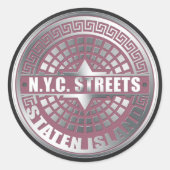 Hoesjes Staten Island Ronde Sticker (Voorkant)