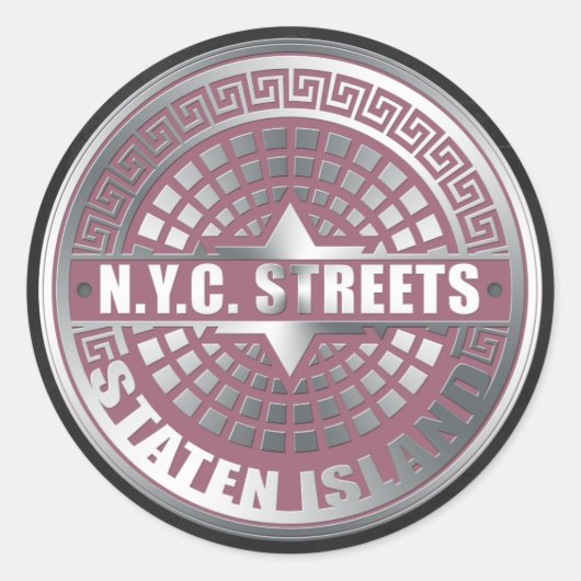 Hoesjes Staten Island Ronde Sticker (Voorkant)