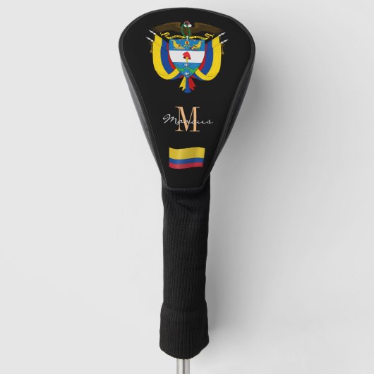 Hoesjes van de Golfclubs in Colombia en de vlag Golfheadcover (Voorkant)