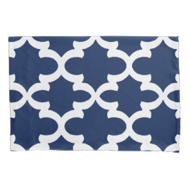 Hoesjes van de Navy Quatrefoil Pillow Kussensloop