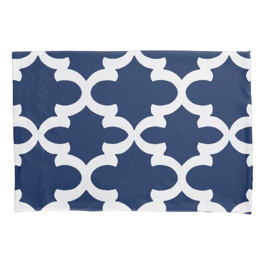 Hoesjes van de Navy Quatrefoil Pillow Kussensloop (Voorkant)