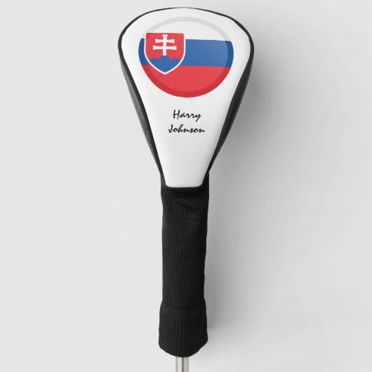 Hoesjes van de Slowaakse vlag en de Monogrammed Go Golfheadcover (Voorkant)
