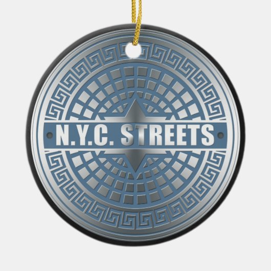 Hoesjes van mangaten NYC Keramisch Ornament (Voorkant)
