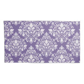 Hoesjes van Monogram Paarse Damask Pillow Kussensloop (Achterkant-Rechts)
