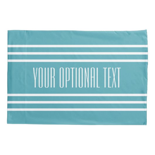 Hoesjes voor aangepaste tekstkussens met turquoise kussensloop (Achterkant)