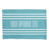 Hoesjes voor aangepaste tekstkussens met turquoise kussensloop (Voorkant)